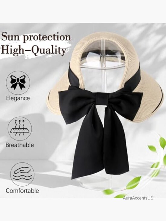 Wide Brim Sun Hat Packable Roll Up UV Protection Adjustable Ponytail Hat main image 7